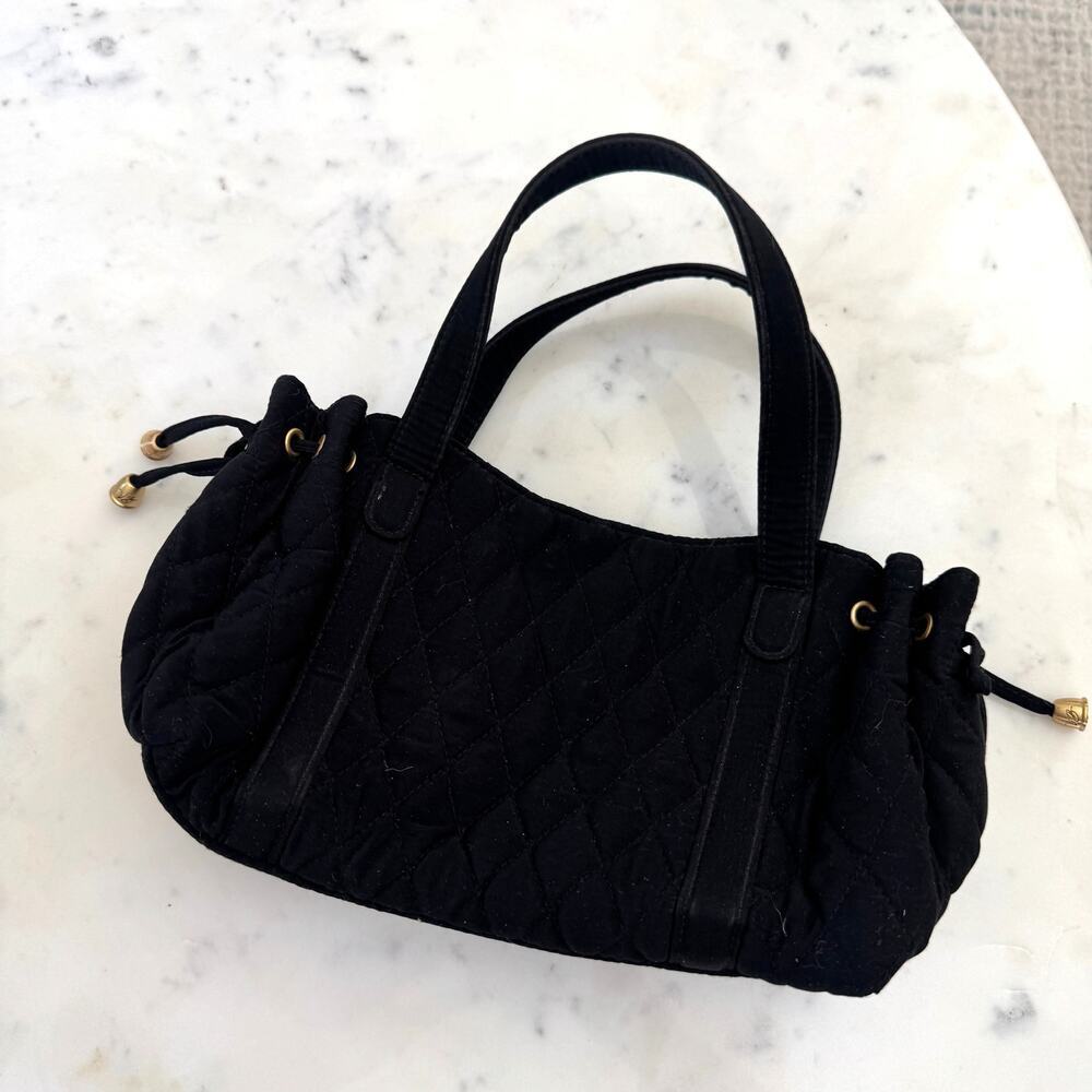Vintage Y2K Vera Bradley Black Quilted Shoulder Bag